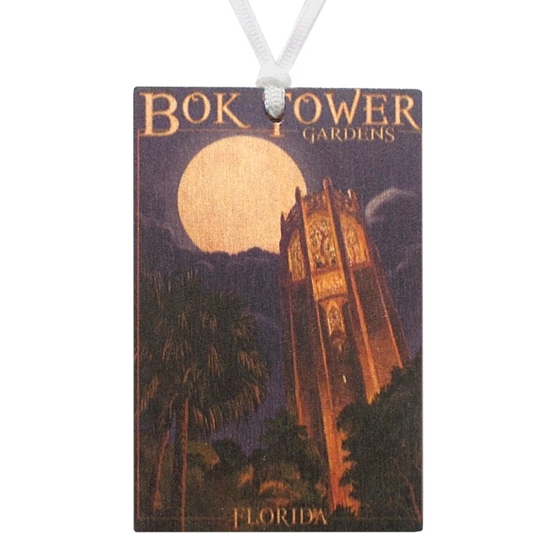 Wooden Ornament – Nighttime Tower