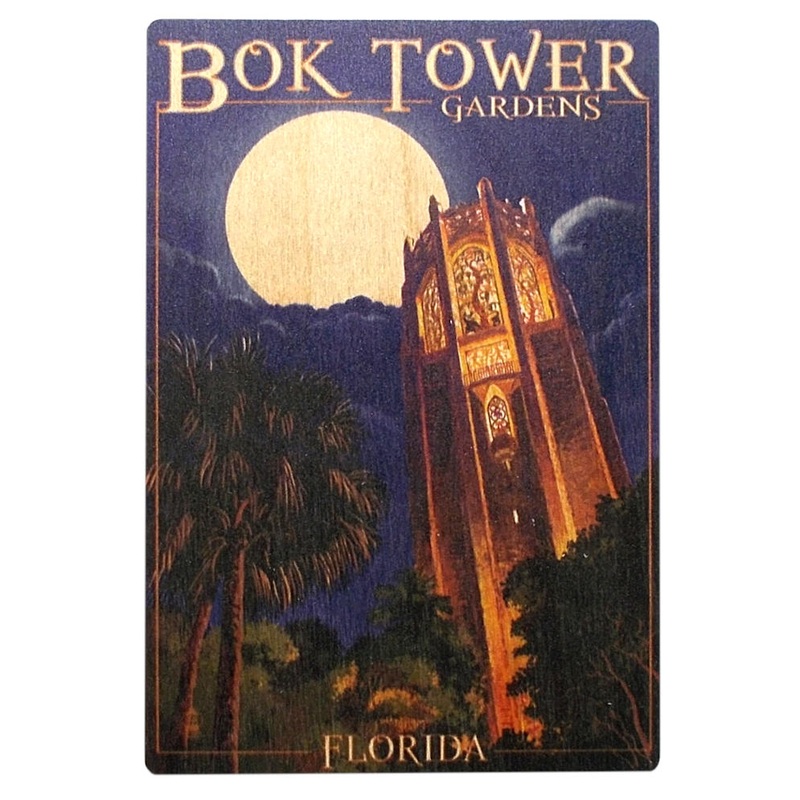 Wooden Postcard – Nighttime Singing Tower