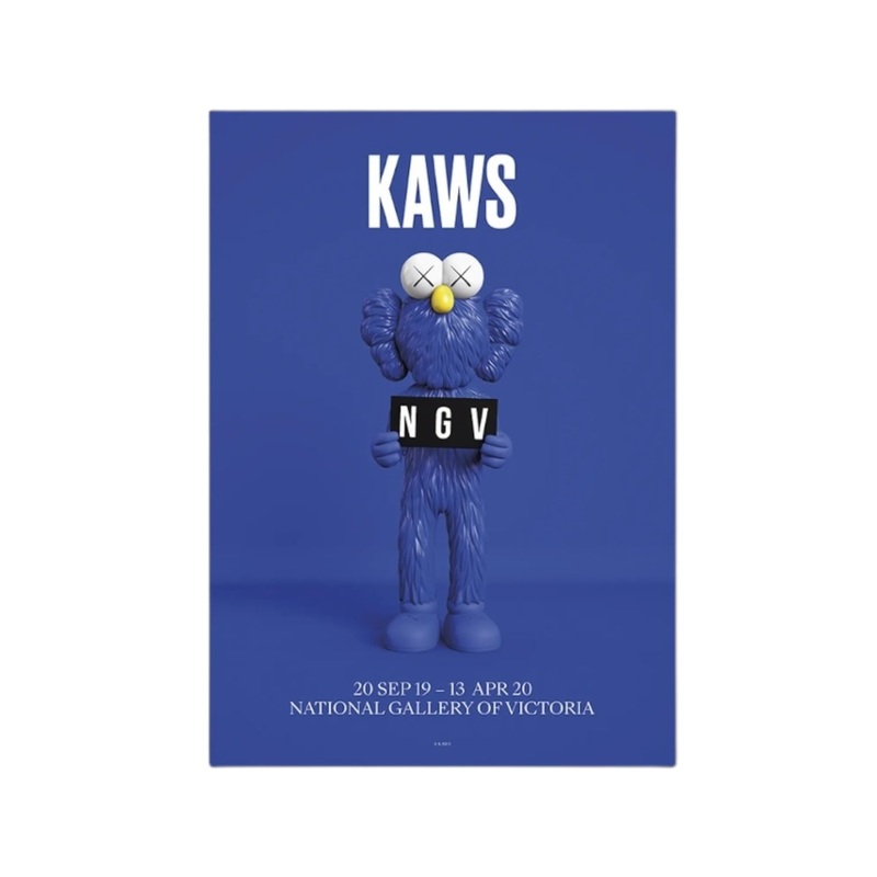 Kaws x NGV BFF Exhibition Poster Blue – Blue Art Poster