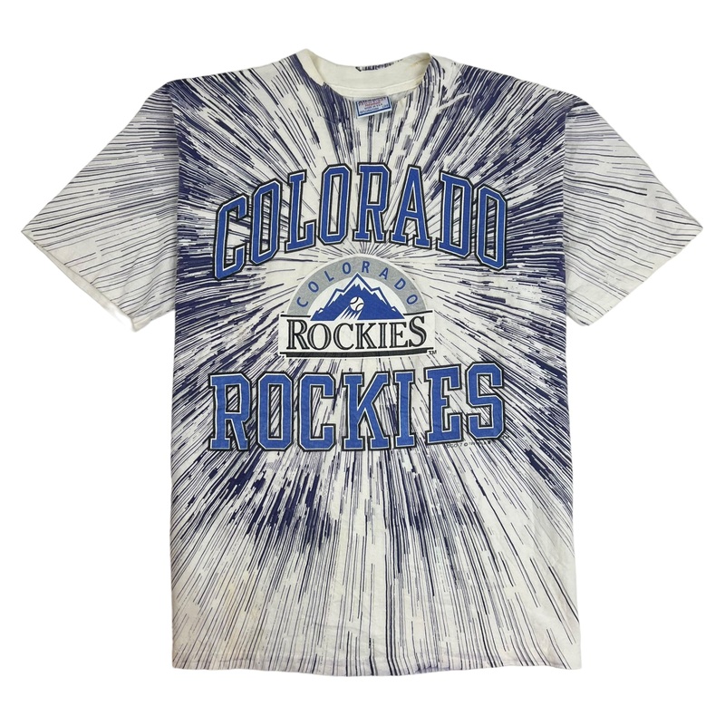 Vintage Colorado Rockies AOP Tee White