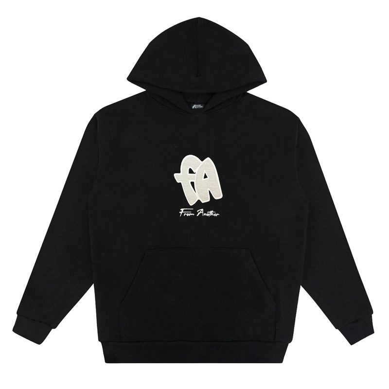 From Another Block Letter Hoodie Black