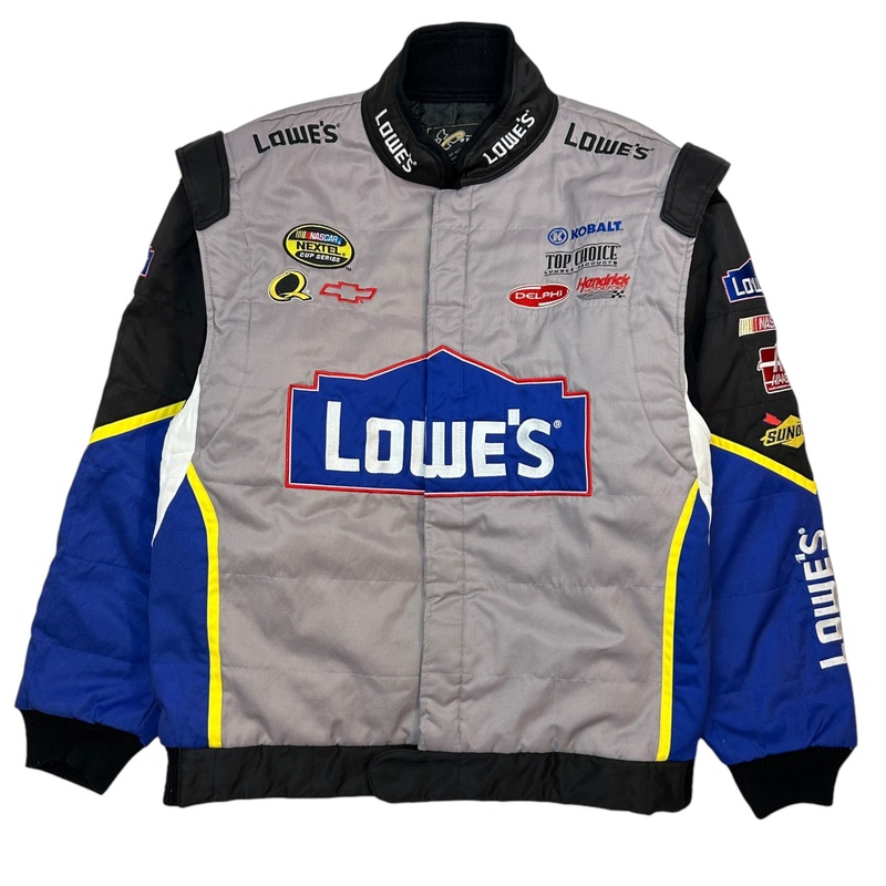 Vintage Lowes Jimmie Johnson Racing Jacket Grey/Black