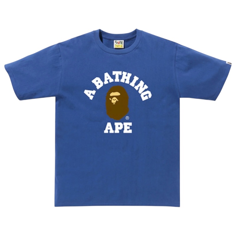 BAPE College T-Shirt Blue|XL