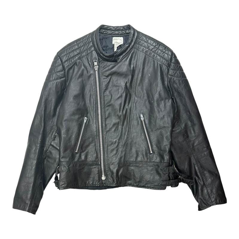 Vintage Womens Leather Rider Jacket Black