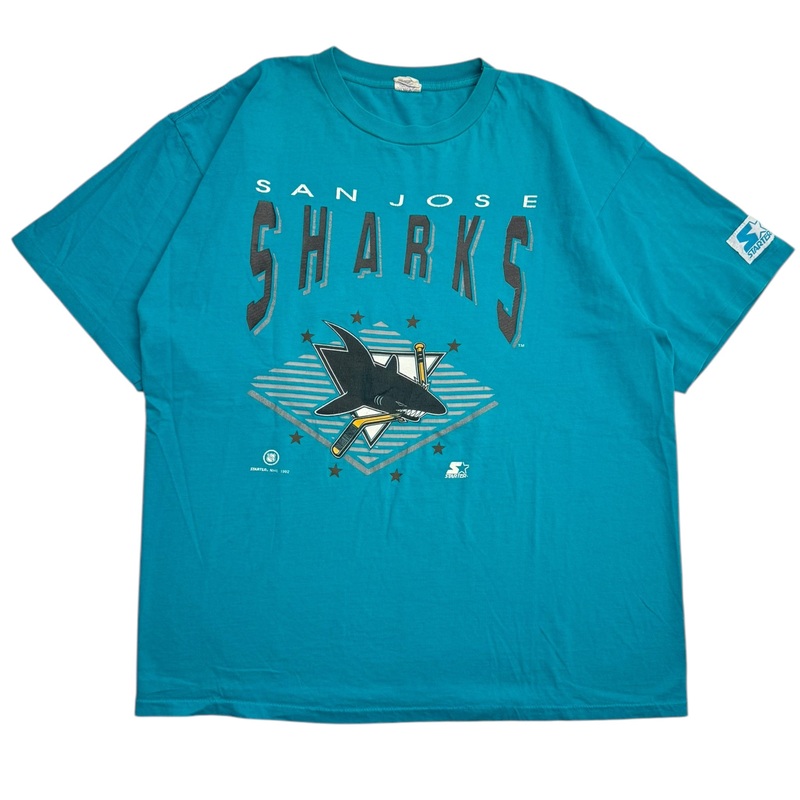 1992 San Jose Sharks Starter Tee Deep Teal