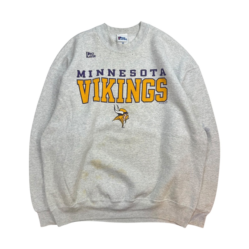 1996 Pro Player Minnesota Vikings Crewneck Grey