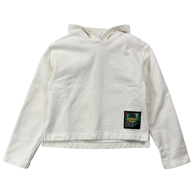 Ambush Wrkshp Cropped Hoodie White