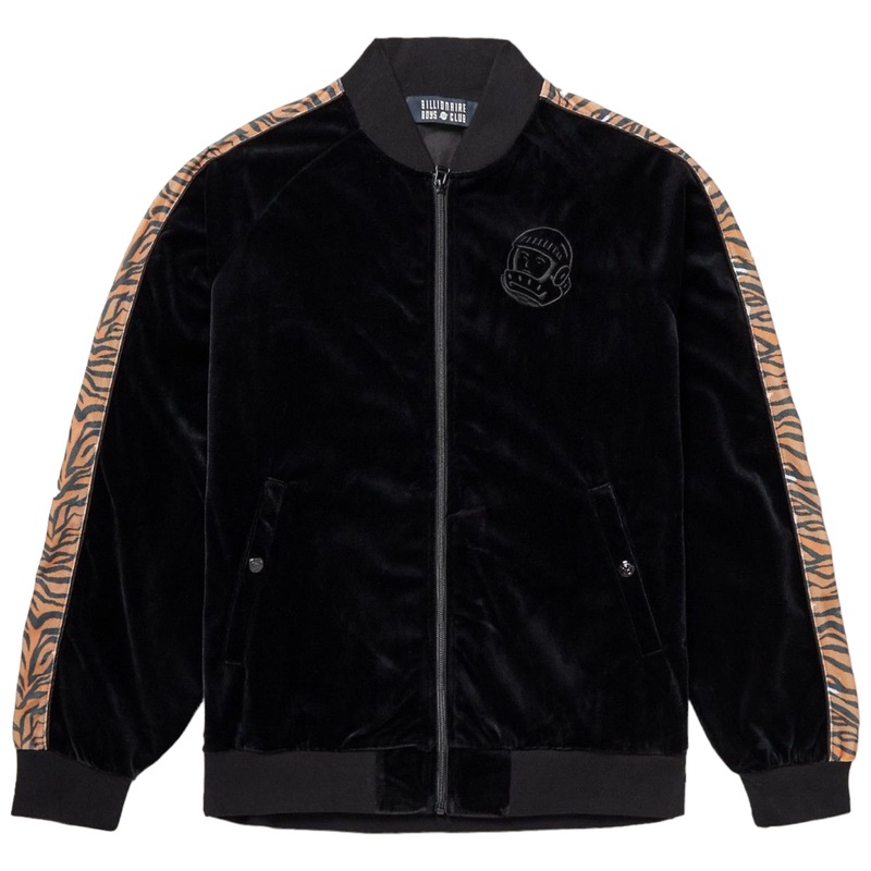 Billionaire Boys Club Tiger Velour Zip Up Black