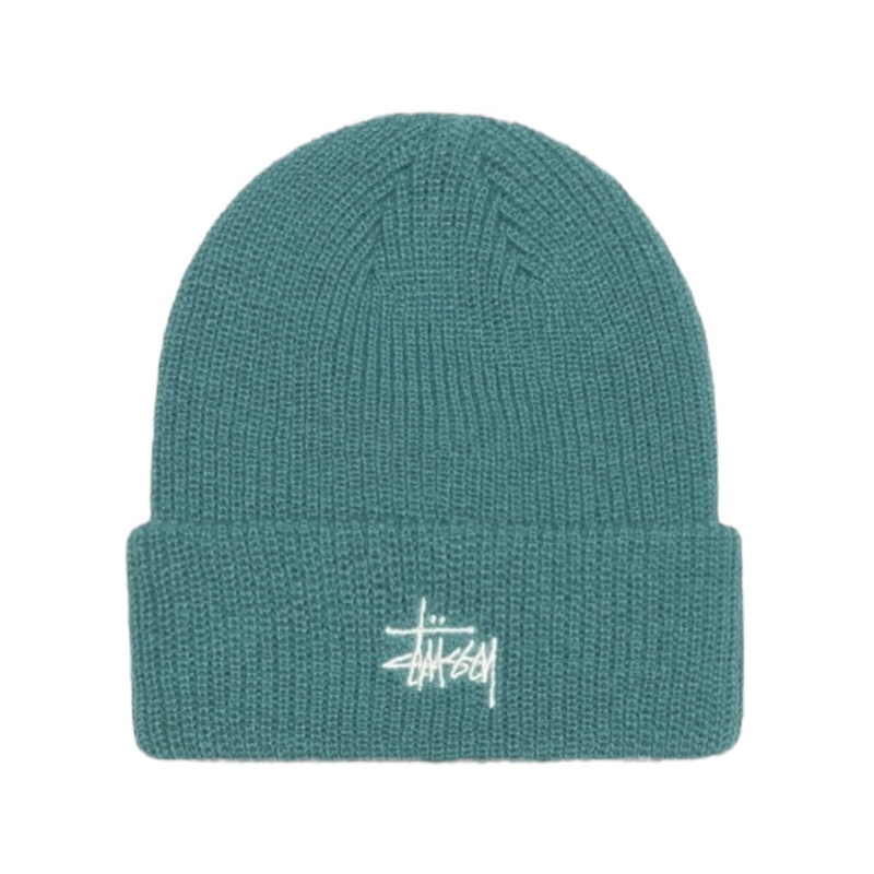 Stussy Stock Basic Cuff Beanie Sea Green