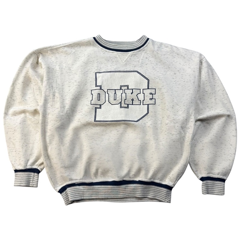 Vintage Duke University Crewneck White
