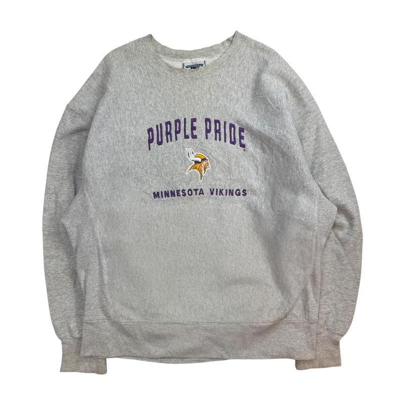 Vintage Lee Purple Pride Minnesota Vikings Crewneck Grey