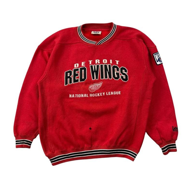 Vintage Lee Sports Detroit Redwings Crewneck Red