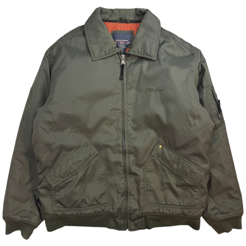Vintage Phat Farm Bomber Jacket Green
