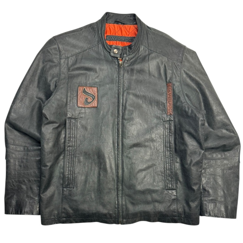 Vintage Davoucci Leather Biker Jacket