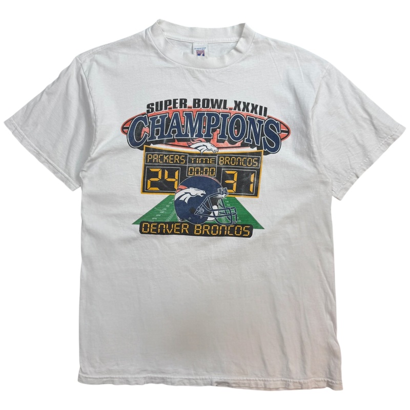 Vintage Denver Broncos Superbowl XXXII Champions Tee White