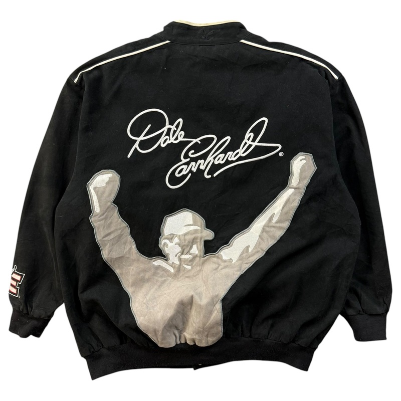 Vintage NASCAR Dale Earnhardt The Intimidator Race Jacket Black
