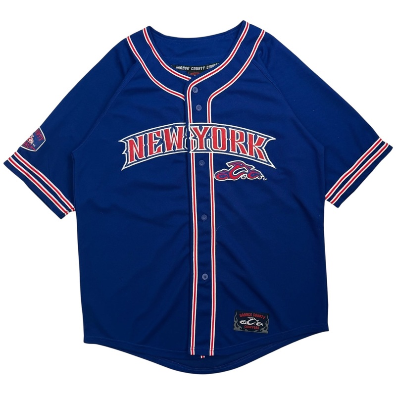 Vintage Orange County Choppers New York Baseball Jersey Blue