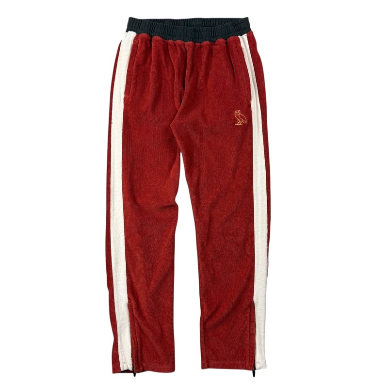 Octobers Very Own Terry Cloth Track Pants Red/White