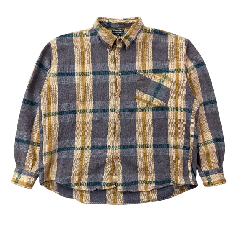 Vintage National Button Up Shirt Tan/Black