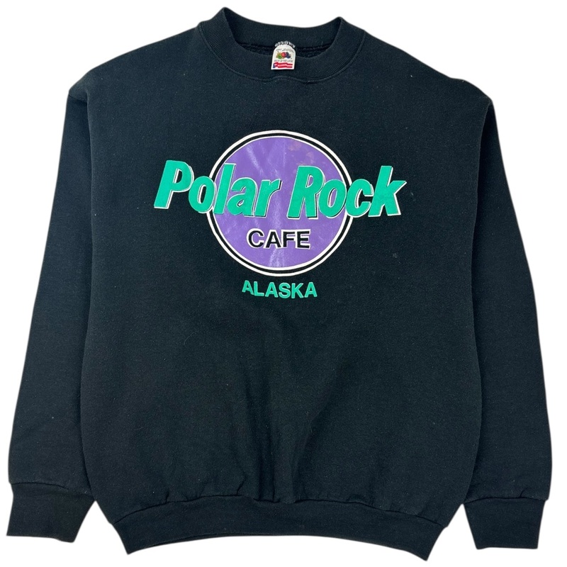 Vintage Polar Rock Cafe Alaska Crewneck Black