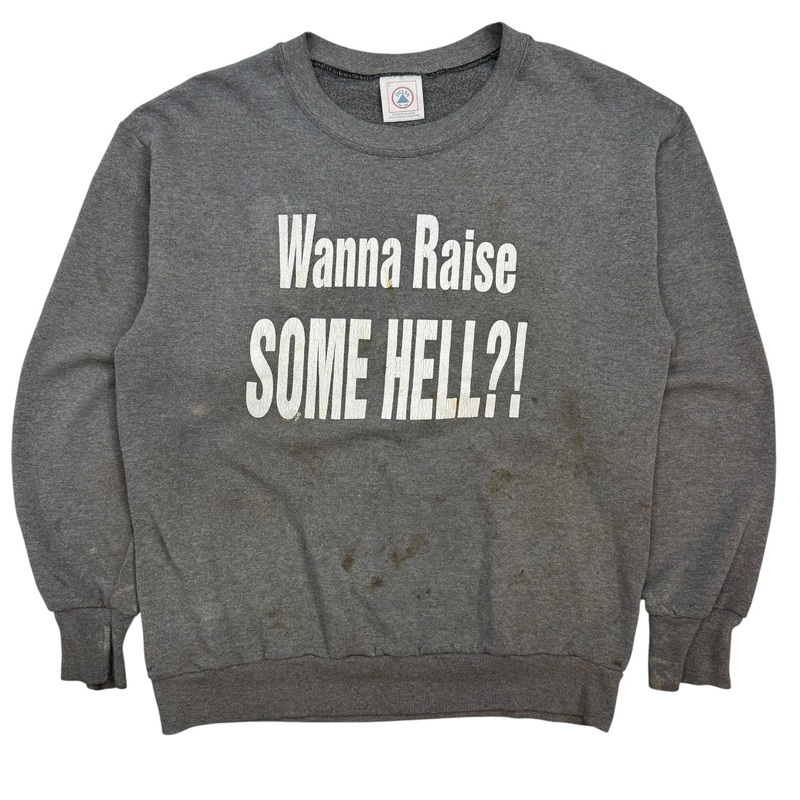 Vintage Stone Cold Steve Austin Wanna Raise Some Hell?! Crewneck Grey