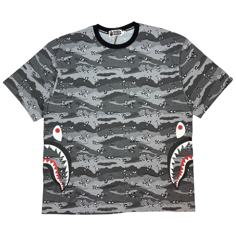 Bape Shark Tee Desert Camo Grey