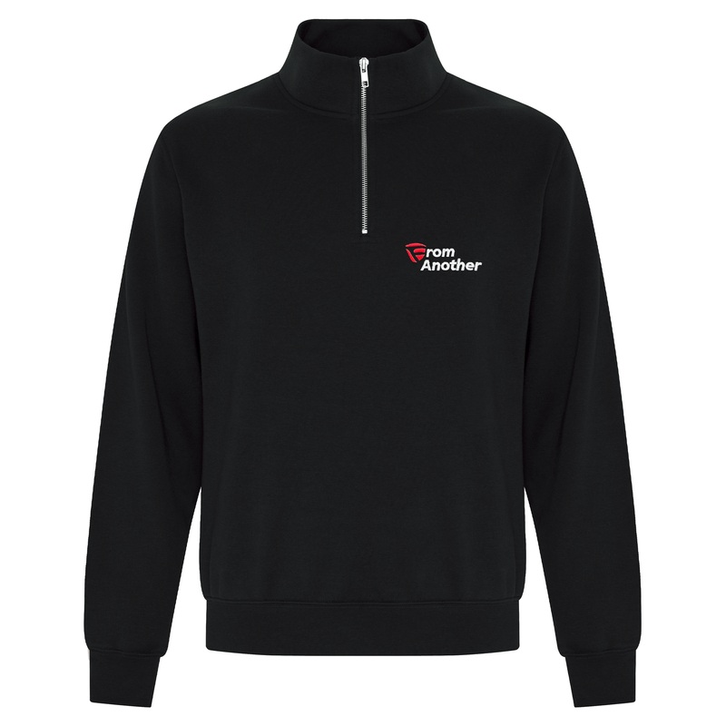 From Another Golf 1/4 Zip Sweater Black