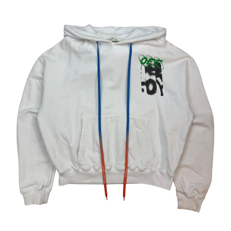 Off-White Spray Blurred Hoodie White