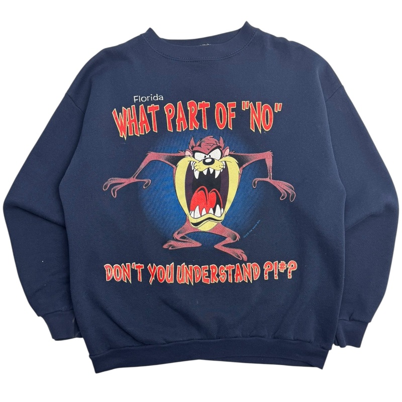 Vintage Florida Taz What Part Dont You Understand Crewnwck