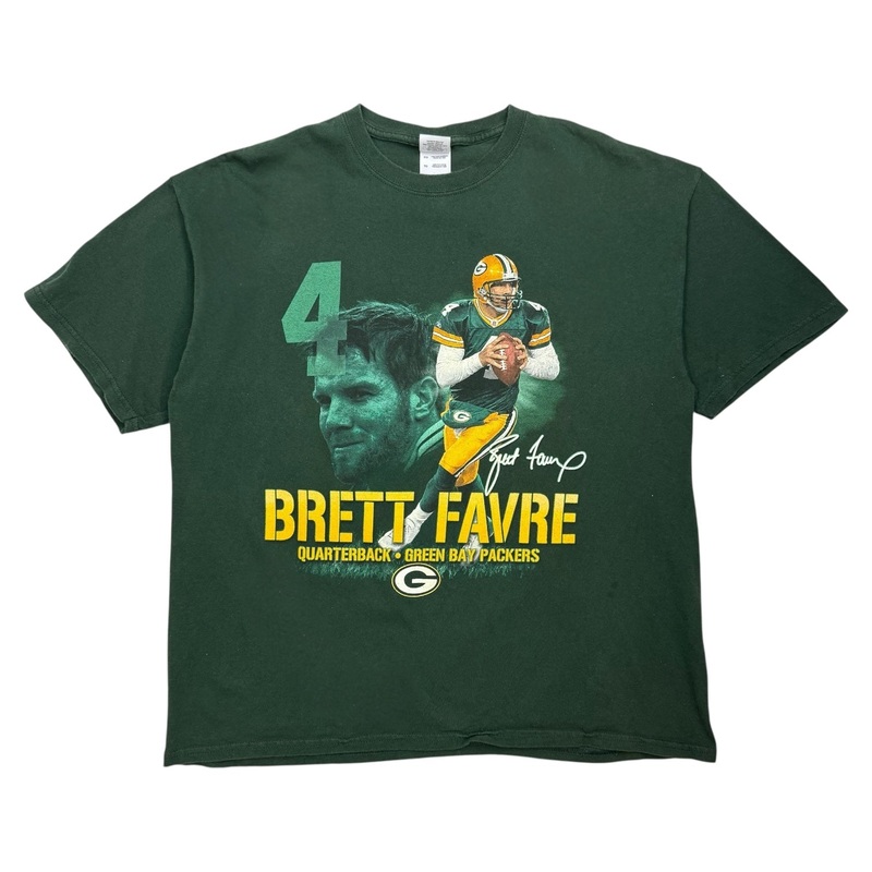 Vintage Green Bay Packers Brett Favre Tee Green