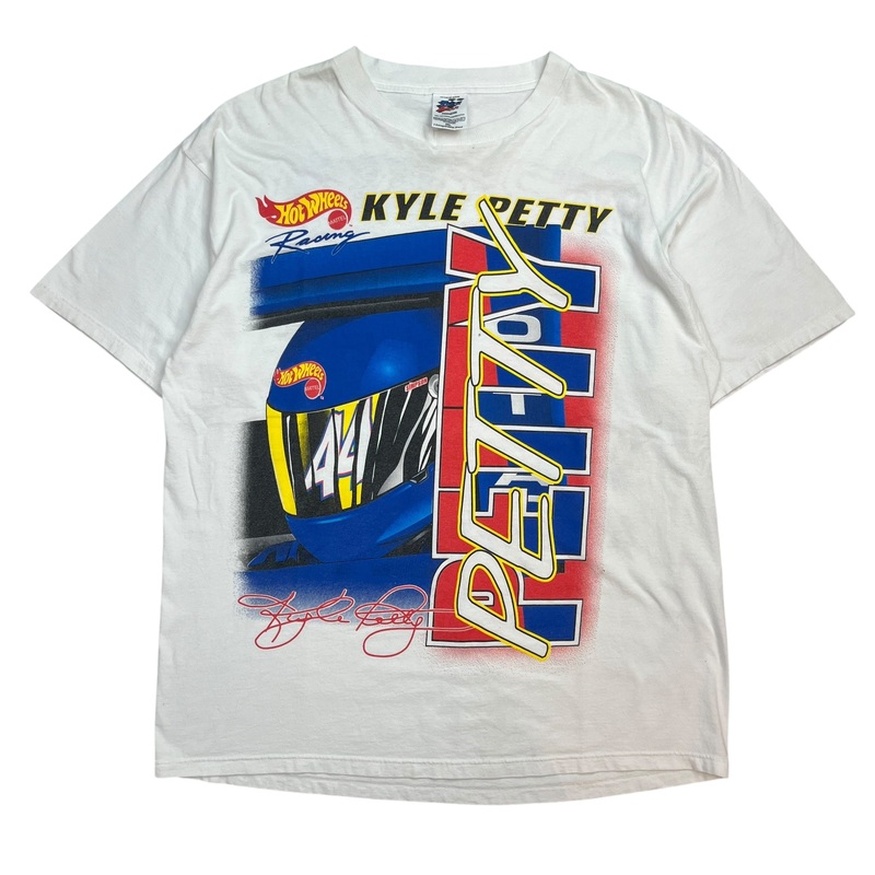 Vintage Kyle Petty Hot Wheelz Racing Tee White