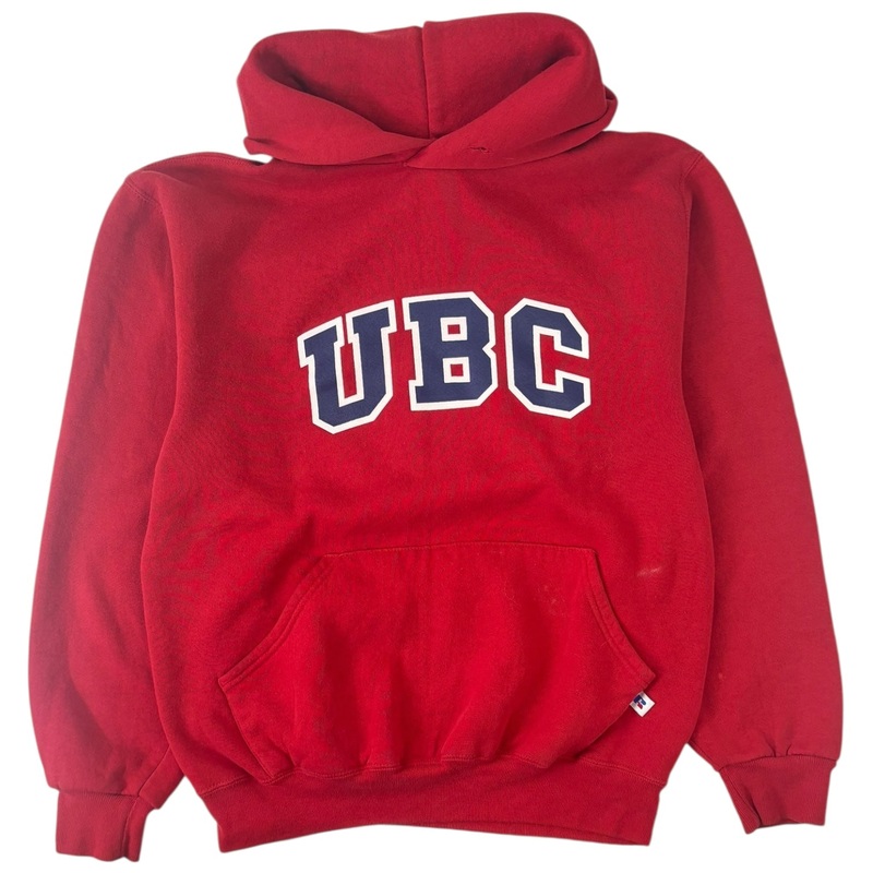 Vintage UBC Russell Athletics Hoodie Red