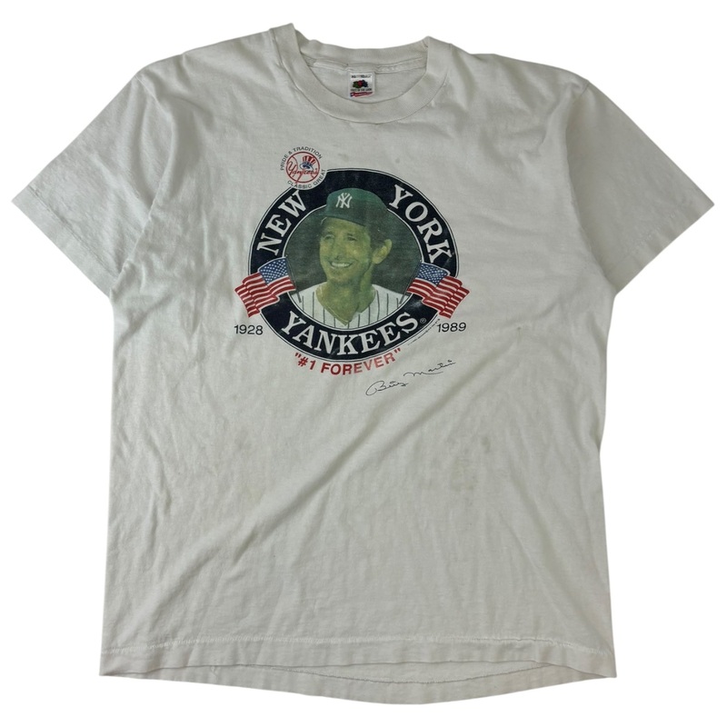 Vintage 1989 New York Yankees Billy Martin Memorial T-Shirt White