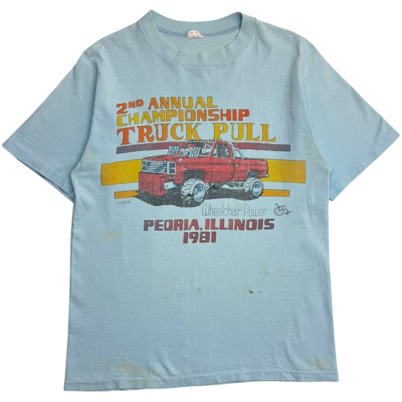 1981 Truck Pull Jims Racing Sponsor Promo T-Shirt