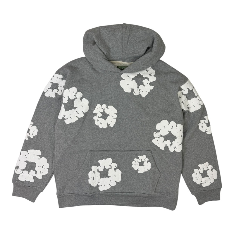 Denim Tears The Cotton Wreath Hoodie Grey / White