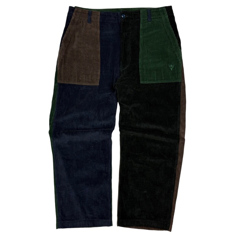 South2 West8 Fatigue Corduroy Pants Colour Block