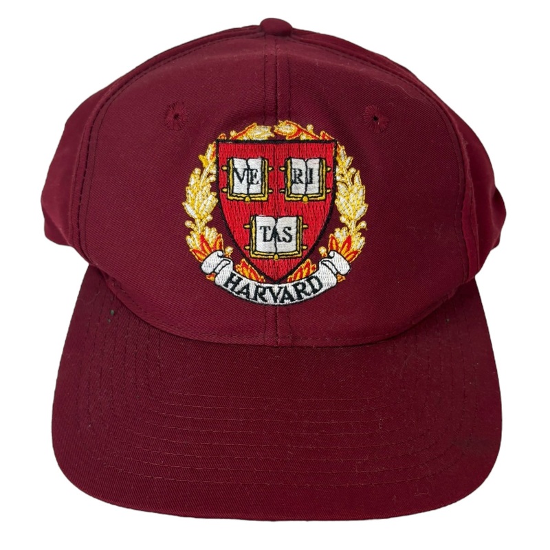 Vintage Harvard Collegiate SnapBack Hat Burgundy