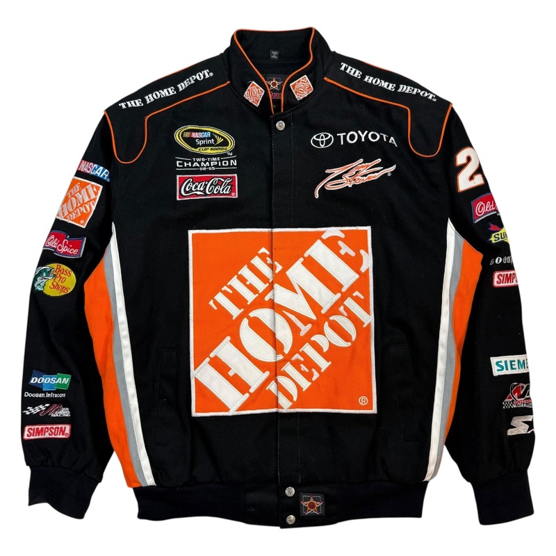 Vintage Jeff Hamilton Tony Stewart Racing Jacket Black/Orange