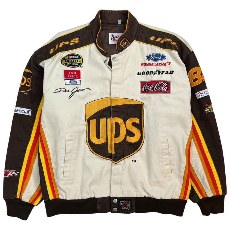 UPS Racing Jacket White/Brown|XL