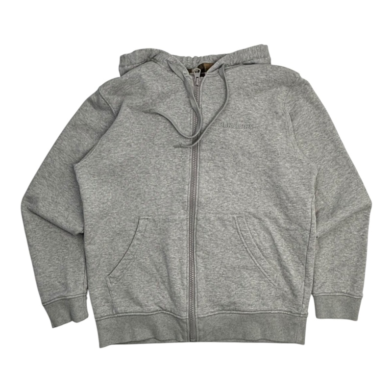 Burberry Check Hood Zip-Up Hoodie