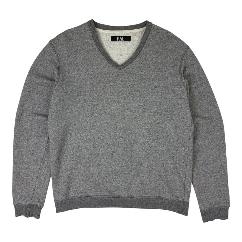 RAF by Raf Simons V-Neck Crewneck Heather Grey
