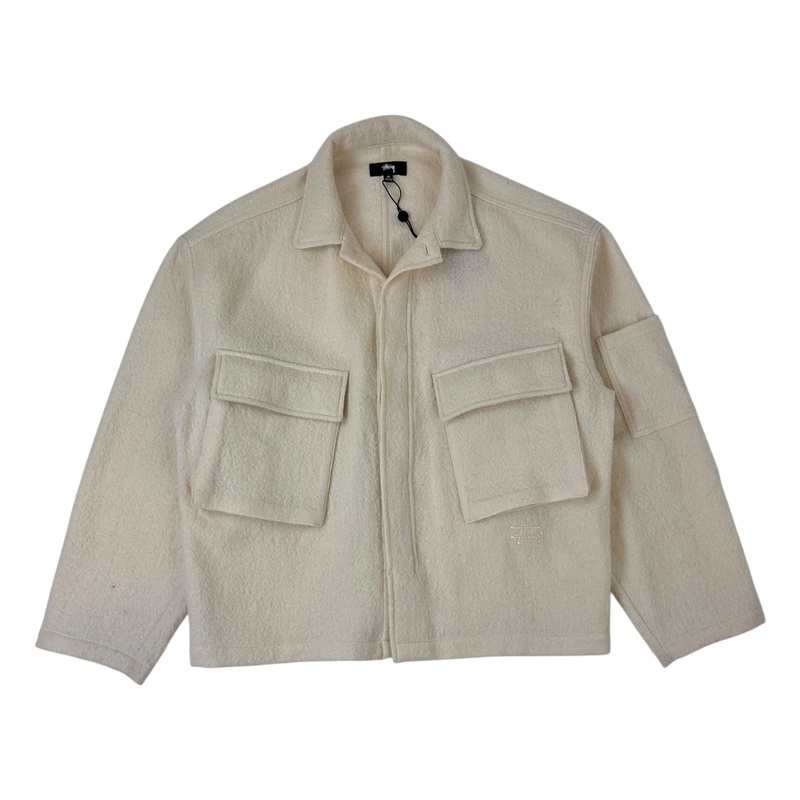 Stussy Military Wool Overshirt Bone