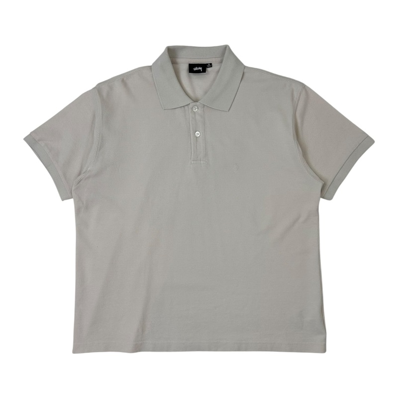 Stussy Pique Polo Shirt Cream|S