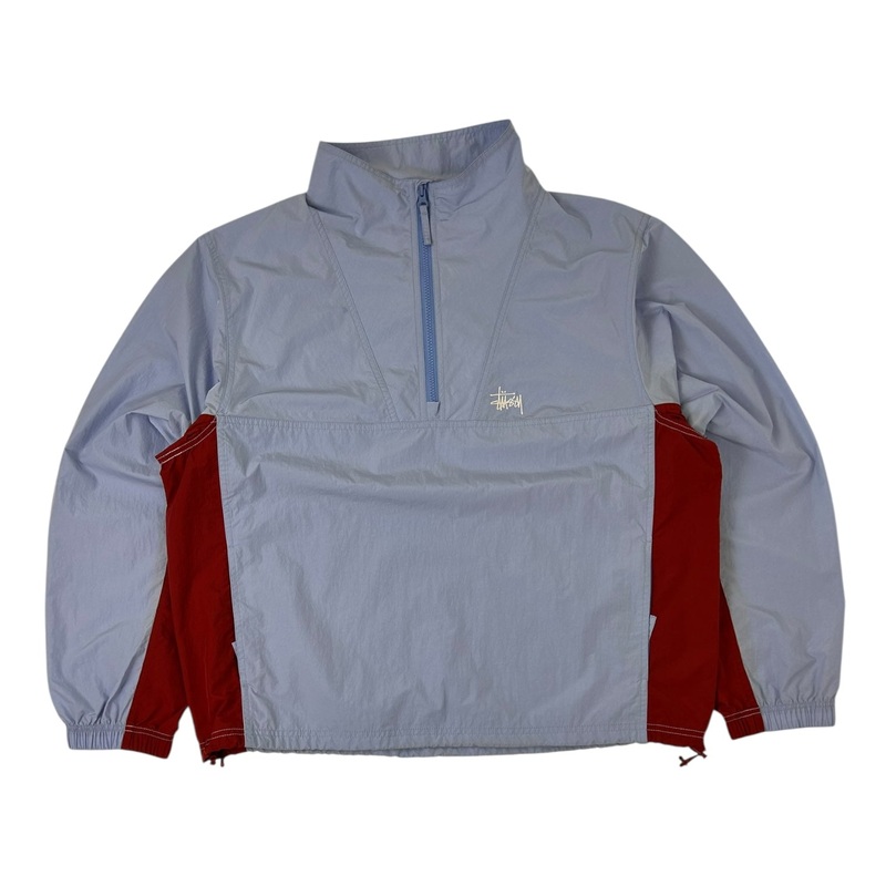 Stussy Warm Up Pullover 1/4 Zip Jacket Blue/Red