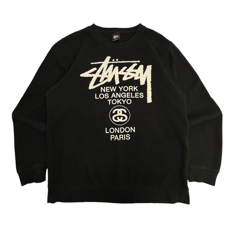 Stussy World Tour Crewneck Black