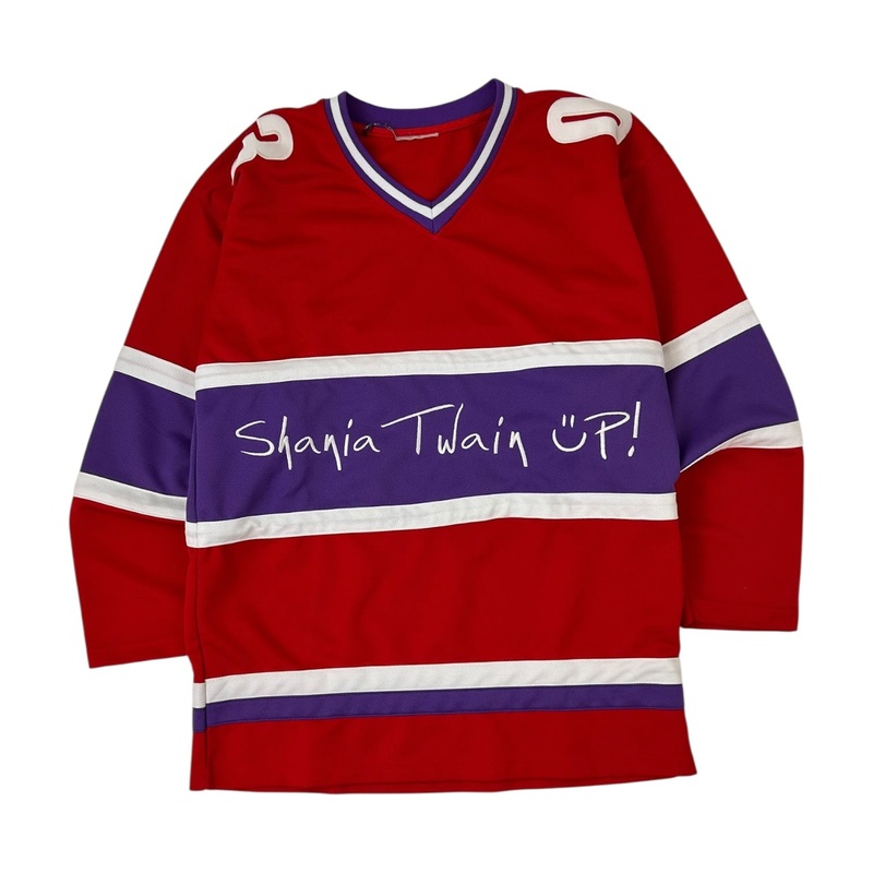 Vintage Shania Twain Up! Hockey Jersey Red