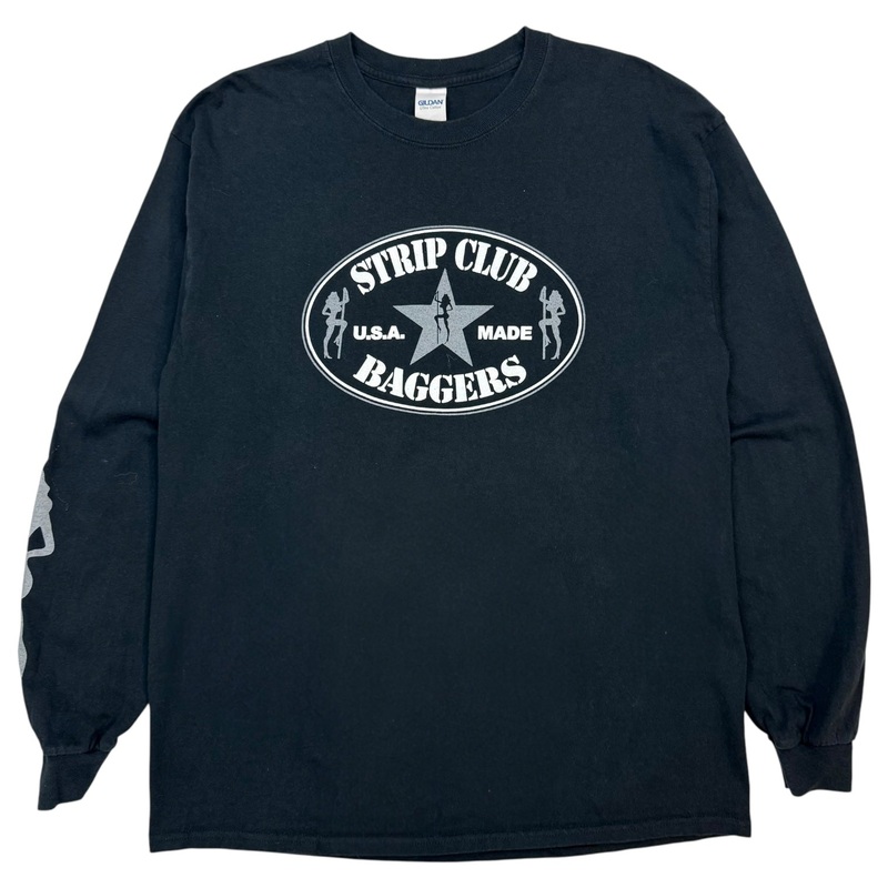 Vintage Strip Club Baggers L/S Tee Black
