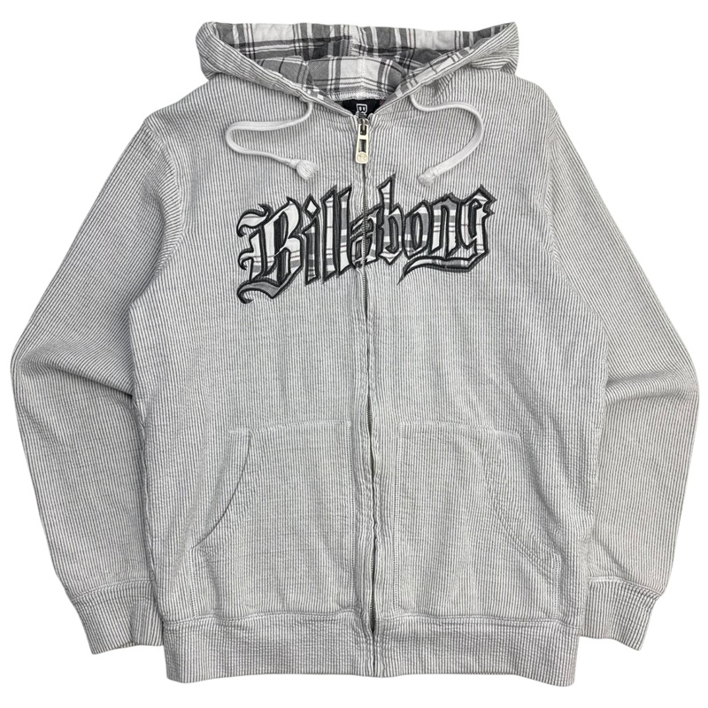 Y2K Billabong Tartan Surf Zip Up Hoodie