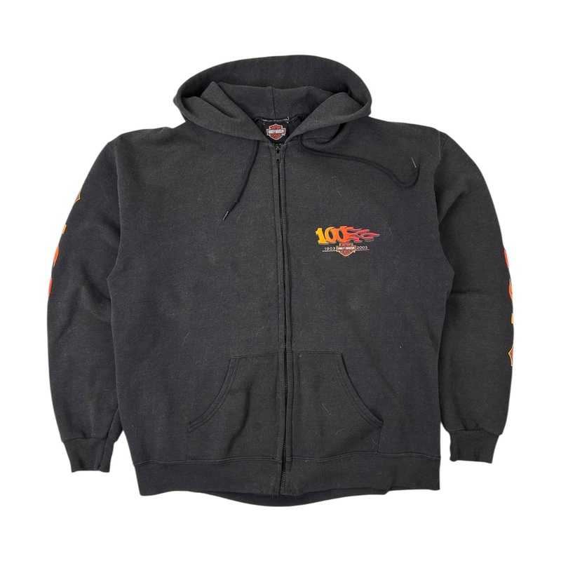 2003 Harley Davidson Northern Utah Zip Up Hoodie Black