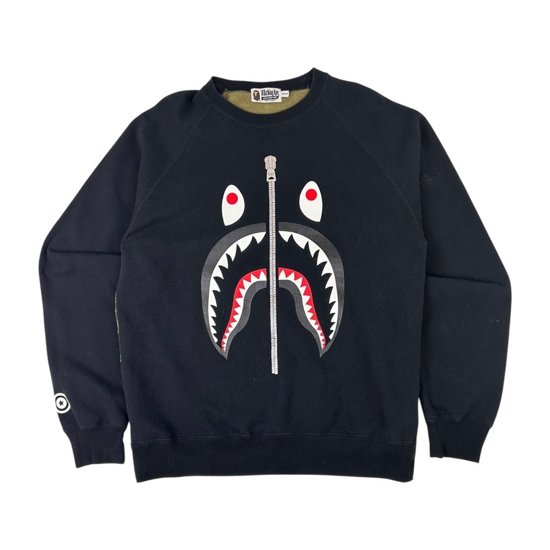 Bape WGM Shark Crewneck Black|XXL